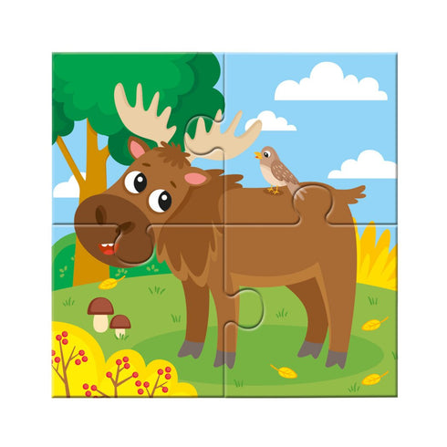 Återanvändbar vattenfärg-pussel. Skogsdjur - 9789667615154