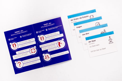 Vocabulary flashcards, entry level. German A1