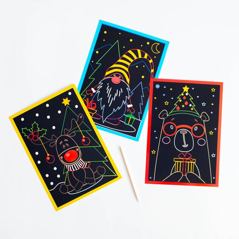 Färggravyrer och målarbok. Nytt år