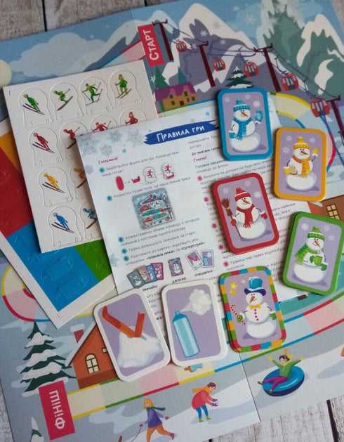 Board game. Ski racing