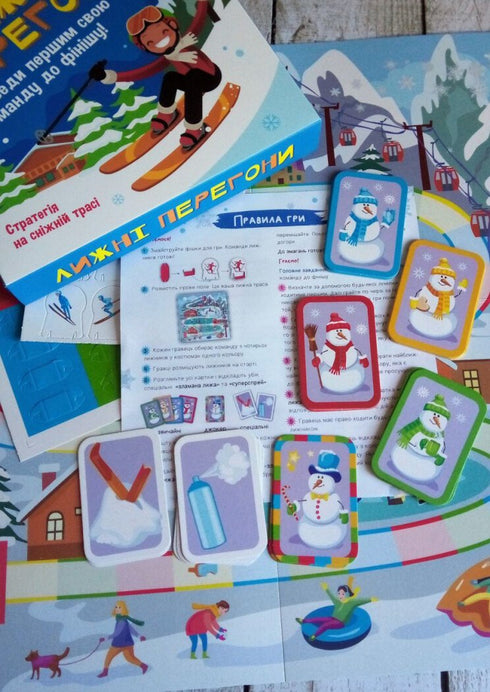 Board game. Ski racing