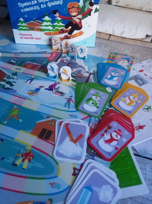 Board game. Ski racing