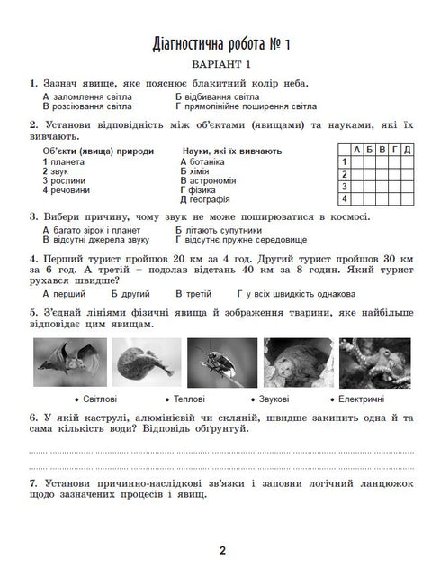 Пізнаємо природу. Робочий зошит та діагностичні роботи. 6 клас