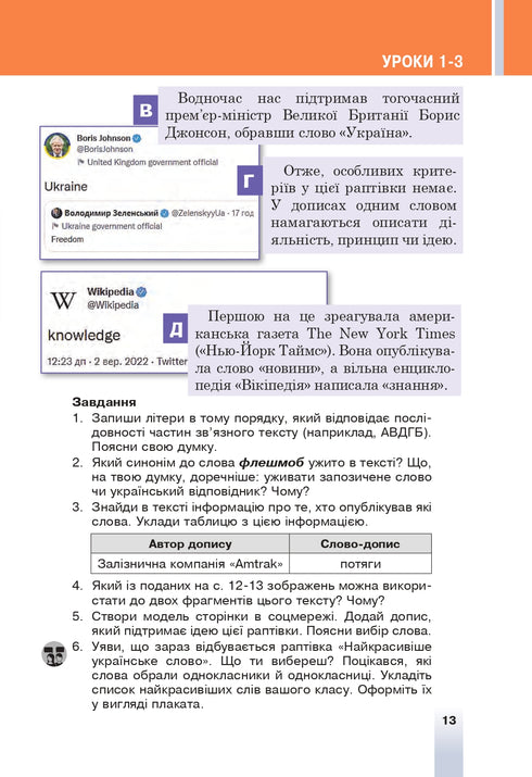 "Українська мова" підручник для 6 класу закладів загальної середньої освіти