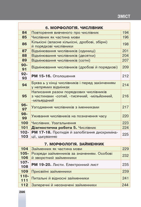 "Українська мова" підручник для 6 класу закладів загальної середньої освіти